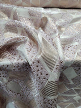 Pink Rose Gold Brocade Fabric