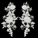 Beaded Corded Floral 3D Lace Applique
