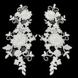 Beaded Corded Floral 3D Lace Applique