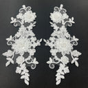 Beaded Floral Lace Applique