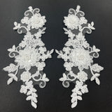 Beaded Floral Lace Applique