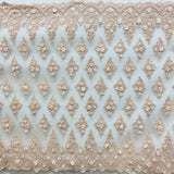 Beaded 3D Floral Lace Mesh