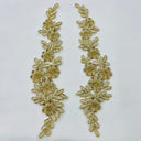 Beaded Corded Floral Lace Applique