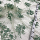 Beaded 3D Floral Lace Trimming