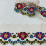 Polyester Lace Trimming Colorful Floral Embroidered 2.5" Wide