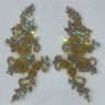Embroidered Rhinestone Floral Applique