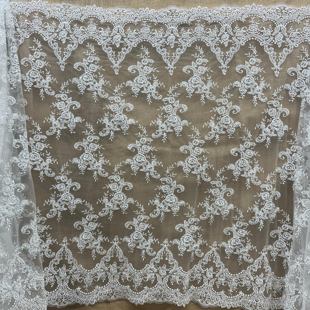 Beaded Corded Bridal Lace