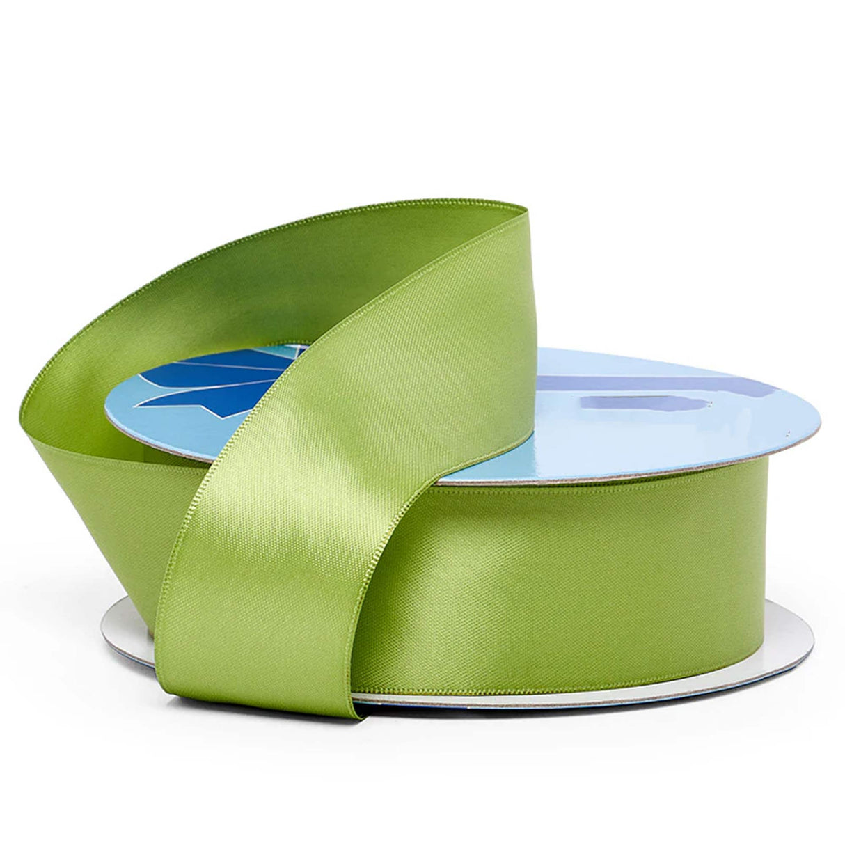 Ultra-Smooth Fabric Ribbon – Solid Satin 1/8 '' X 100 yd Double Faced 1 / roll Apple Green