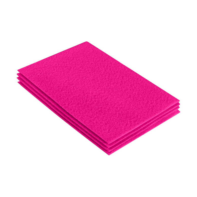 Acrylic Felt 9x12 Sheet Packs Neon Pink