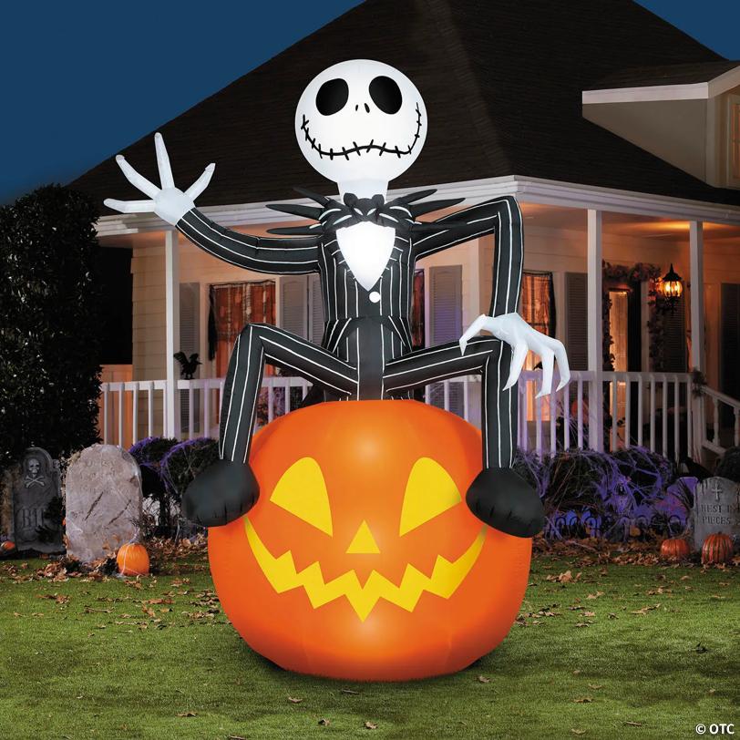 9 Ft. 6" Airblown ® Inflatable The Nightmare Before Christmas Jack on Pumpkin Halloween Outdoor Yard Decoration