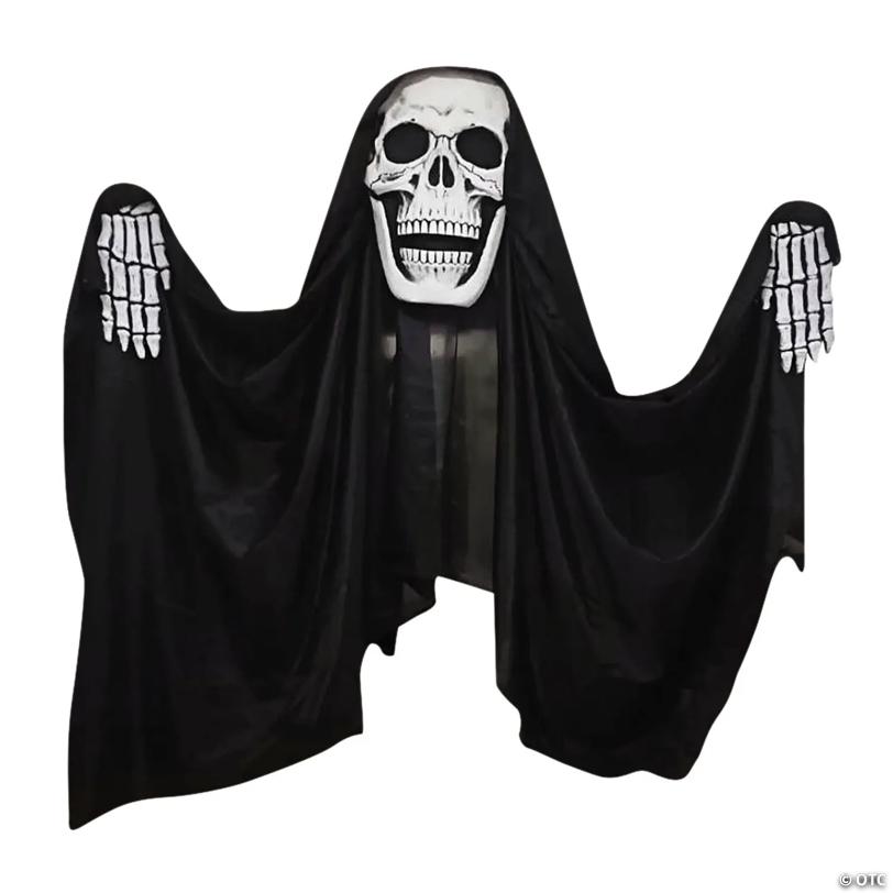 9 Ft. 9" Hanging Skeleton Reaper Curtain Halloween Decoration