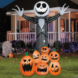 9 Ft. Airblown Inflatable Giant Animated Jack Skellington Halloween Yard Decoration