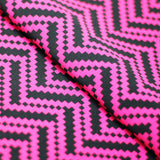 Zig Zag Racer Polyester Spandex Fabric - Multiple Colors, Chevron Zig Zag, 58/60" Width (1 Yard)