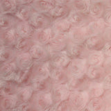 Swirl Rosebud Faux Fur Fabric - 100 Percent Polyester Faux Fur Fabric, Rose Pattern, 60" Width, 11 MM Pile Length (1 Yard)