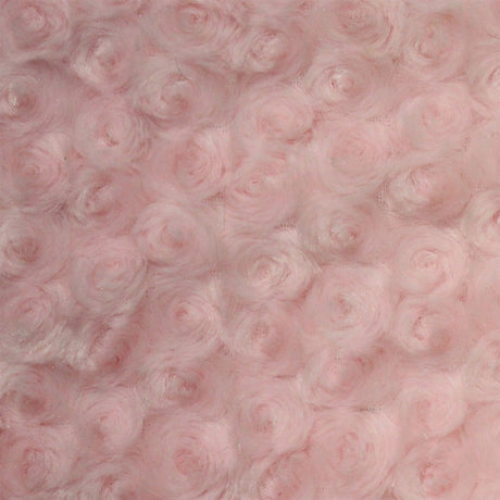 Swirl Rosebud Faux Fur Fabric - 100 Percent Polyester Faux Fur Fabric, Rose Pattern, 60" Width, 11 MM Pile Length (1 Yard)