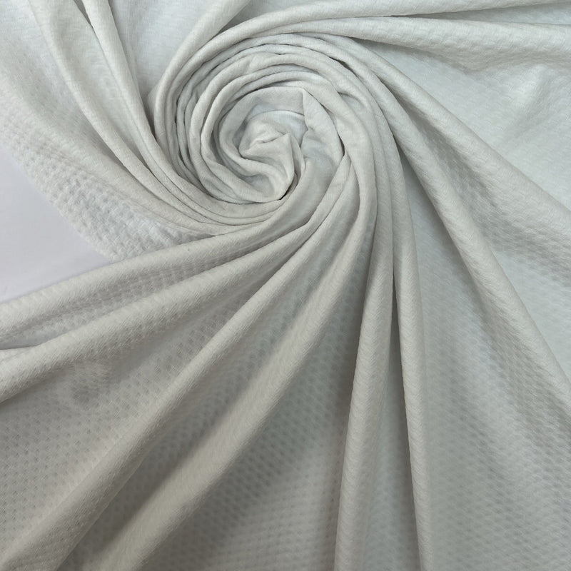 Polyamide Elastane Ribbed Knit White Gray