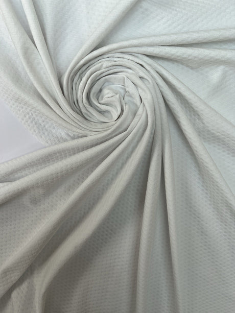 Polyamide Elastane Ribbed Knit White Gray