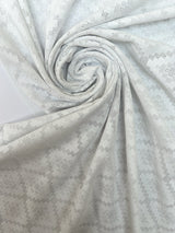 Polyamide Elastane Knitted Geometric White