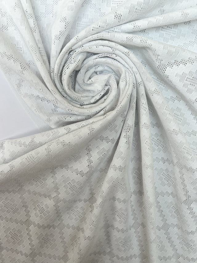 Polyamide Elastane Knitted Geometric White