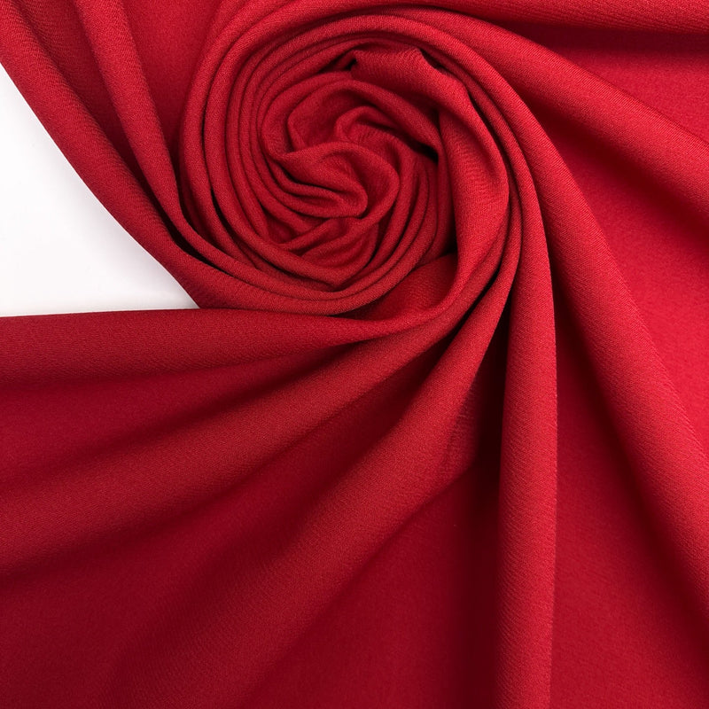 Polyamide Elastane Plain Red Fabric