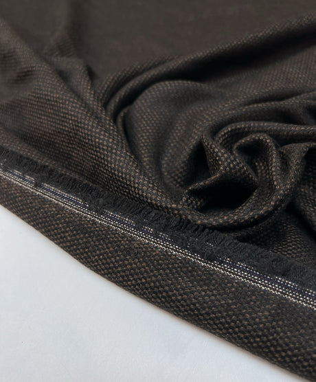 Jacquard Suit Fabric Brown Black