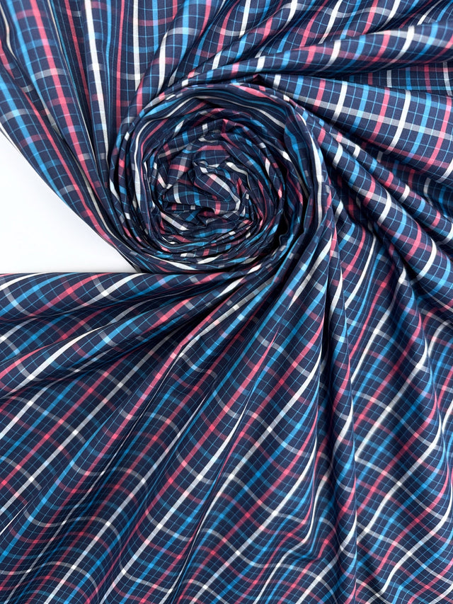 Polyester Woven Striped Checked Multicolour