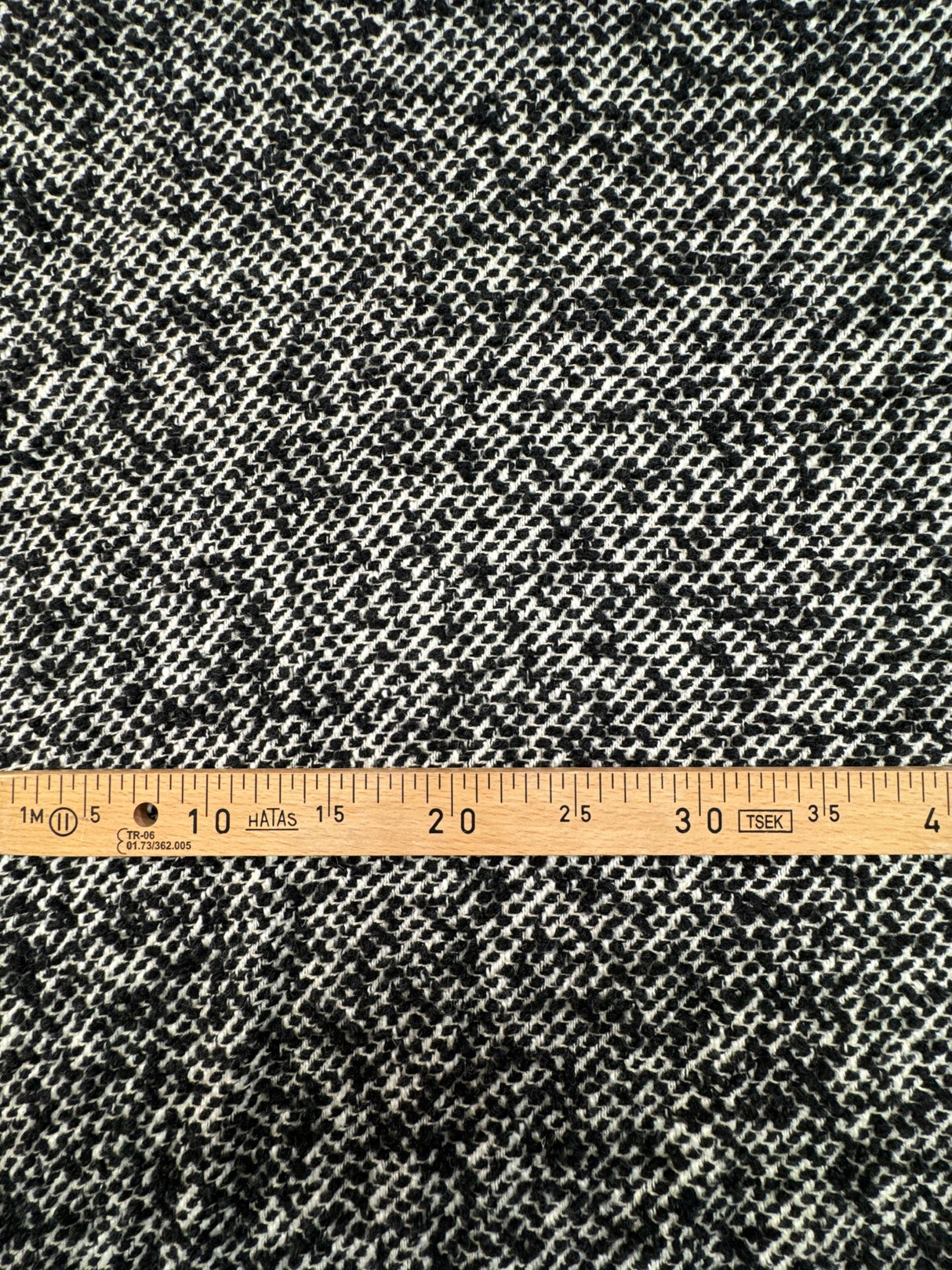 Cotton Wool Bouclé Black White