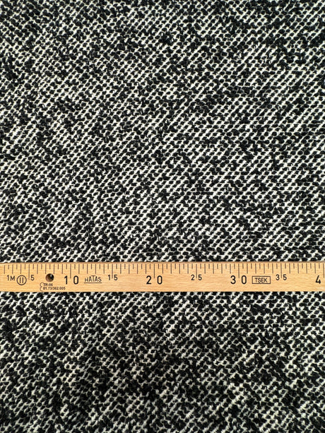 Cotton Wool Bouclé Black White