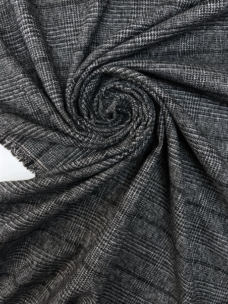 Polyamid Viscose Checked Suiting Fabric