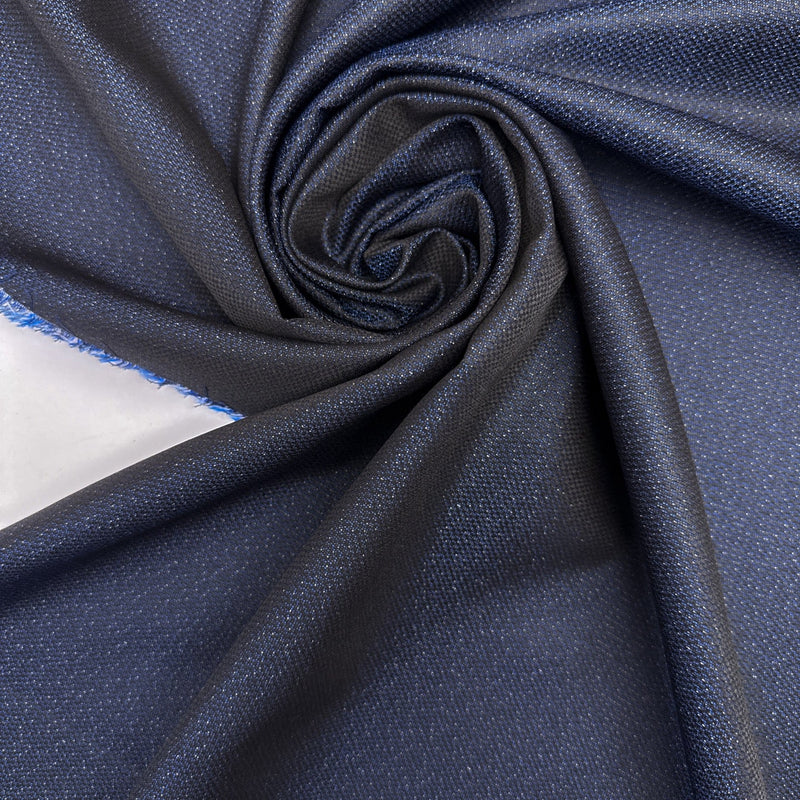 Wool Changeant Fabric Blue Black