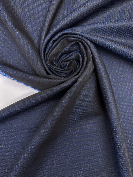 Wool Changeant Fabric Blue Black