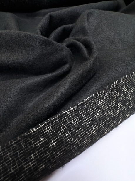 Black Cotton Polyamide Mesh Lining