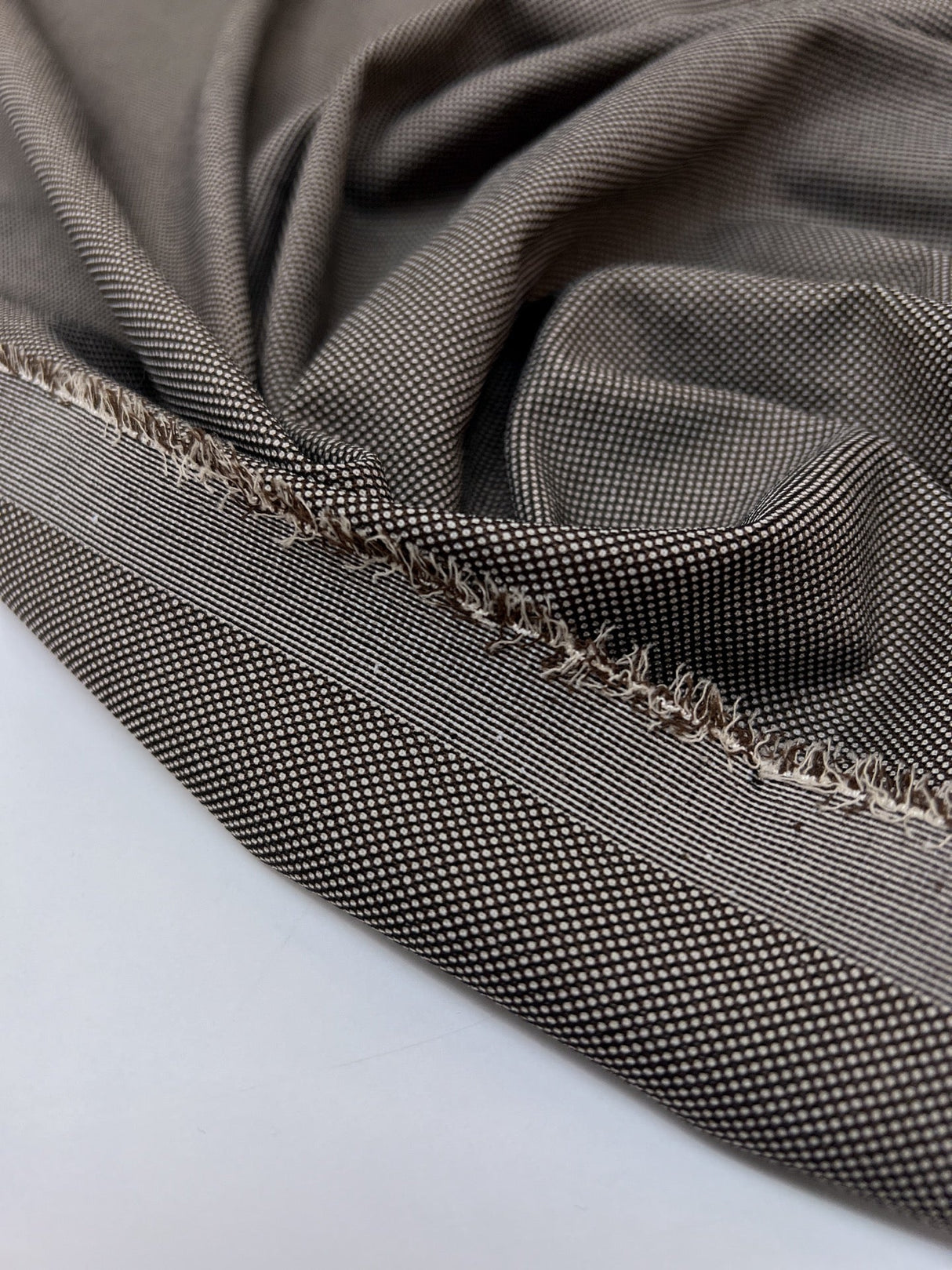 Italian Gray-Brown Stretch Polyester Fabric
