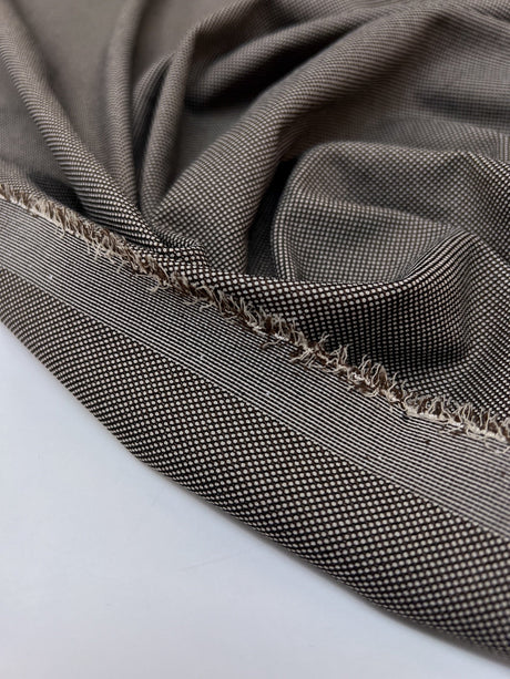 Italian Gray-Brown Stretch Polyester Fabric
