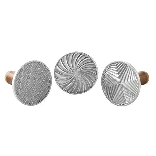 Nordic Ware Cast Aluminum Geo Cookie Stamps 3 pack