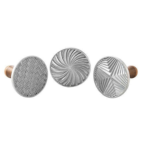 Nordic Ware Cast Aluminum Geo Cookie Stamps 3 pack