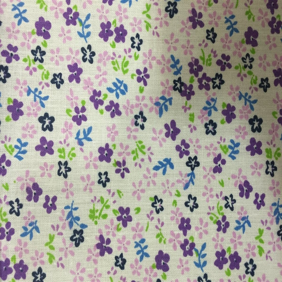 Small Floral Print Poly Cotton Fabric - Small Floral, 59" Width (1 Yard)