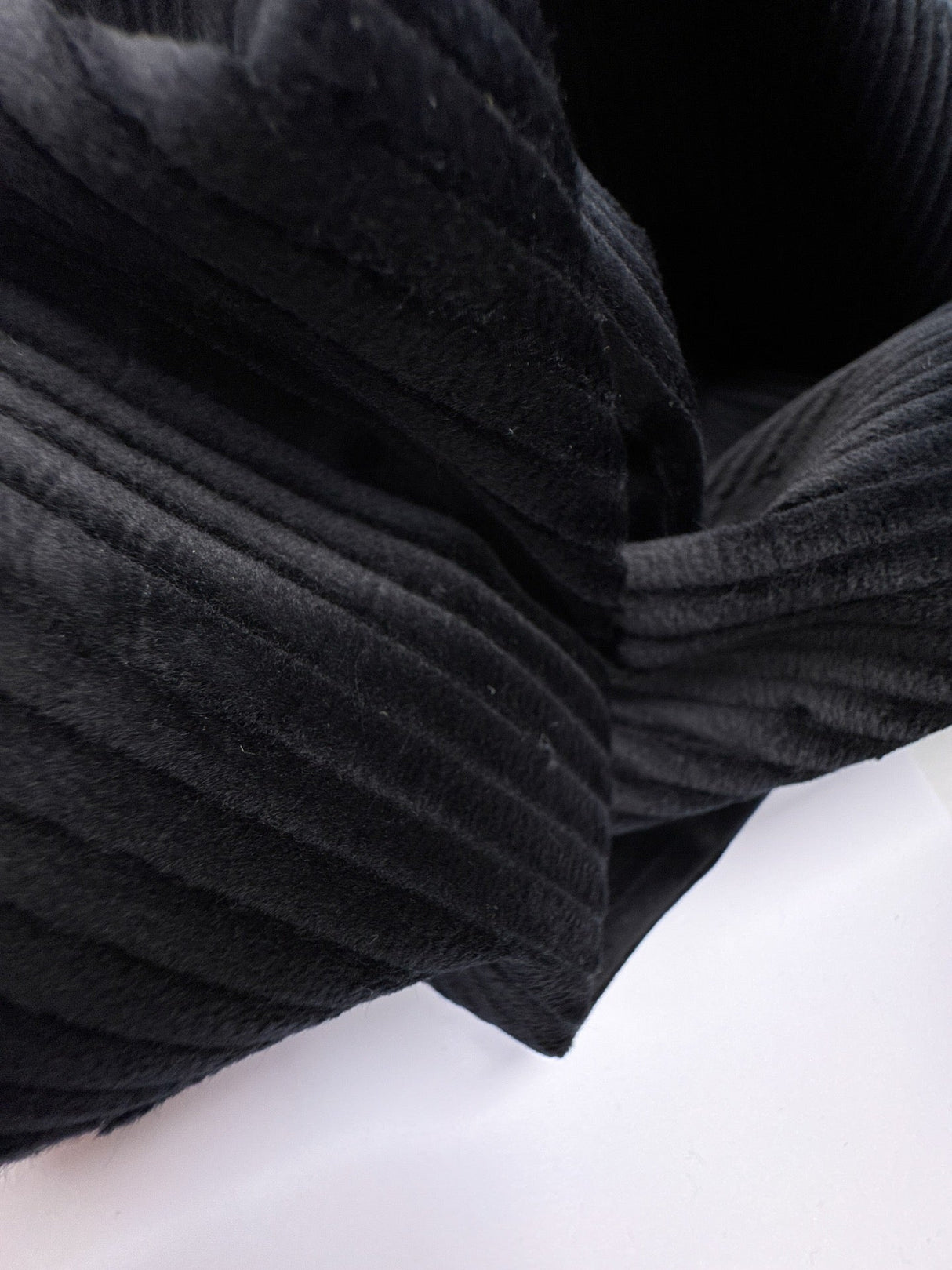 Cotton Corduroy Black Ribbed