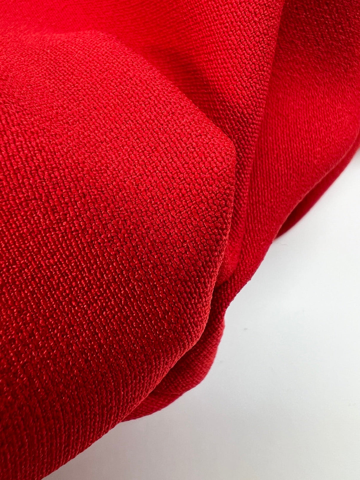 Double Weave Red Polyester Elastane Suiting