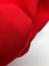 Double Weave Red Polyester Elastane Suiting