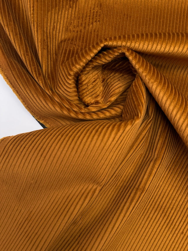 Cotton Corduroy Brown Ribbed