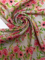 Printed Floral Wool Fabric