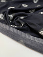 Viscose Staple Abstract Black White Print