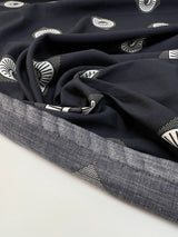 Viscose Staple Fabric Black White