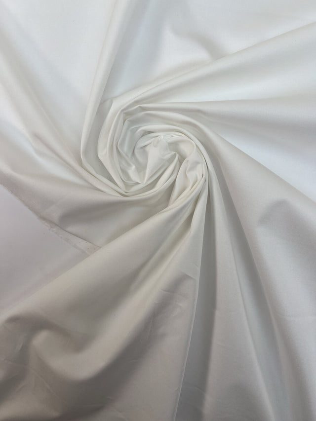 Cotton Twill White Shade Stretch