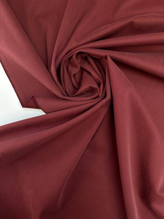 Cotton Herringbone Fabric Red