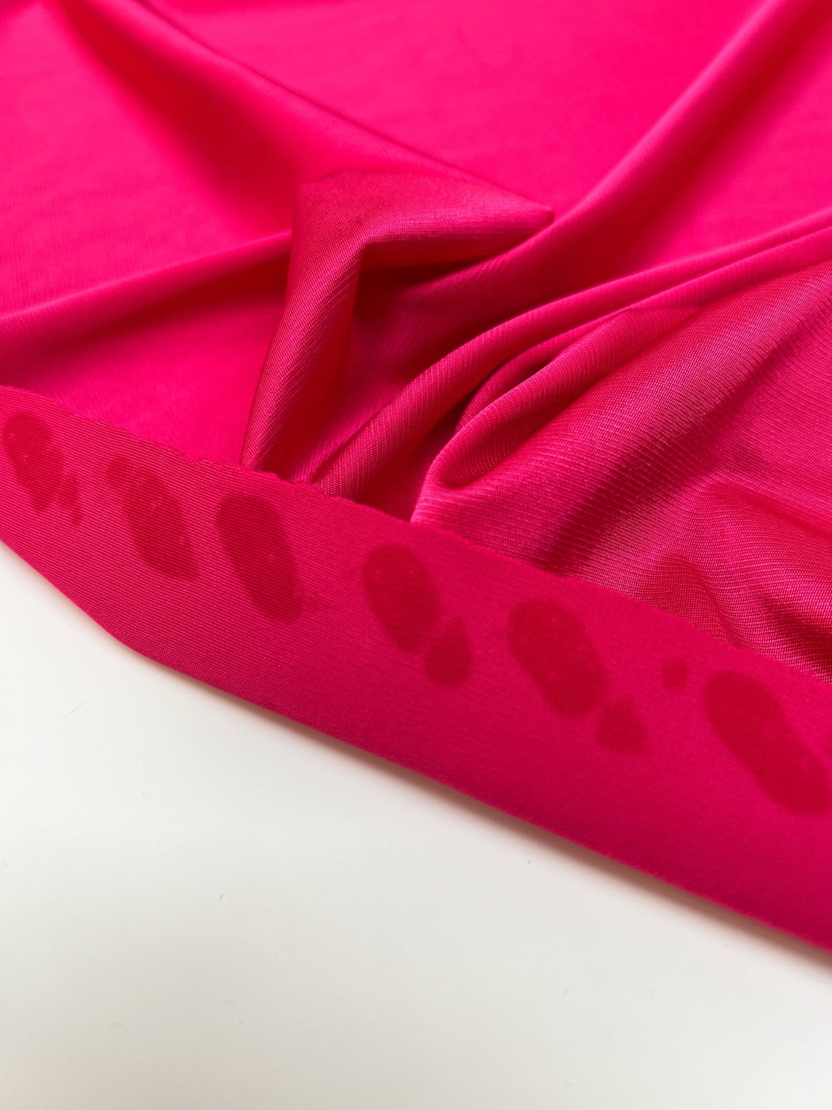 Viscose Knitted Moiré Pink Stretch Fabric
