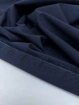 Blue Polyester Viscose Elastane Crepe