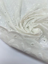 Cotton Broderie Anglaise Poplin White
