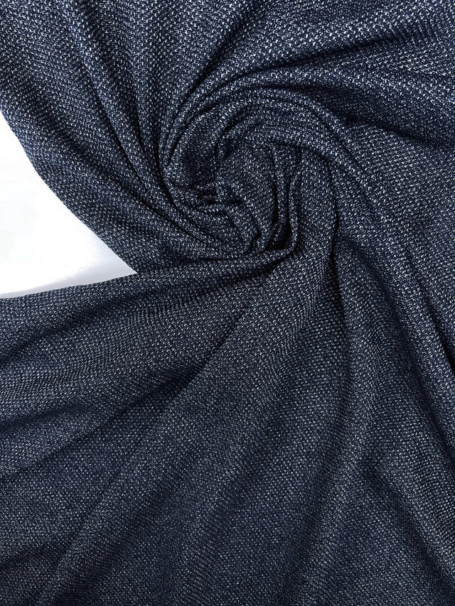 Viscose Knit Melange Blue Gray